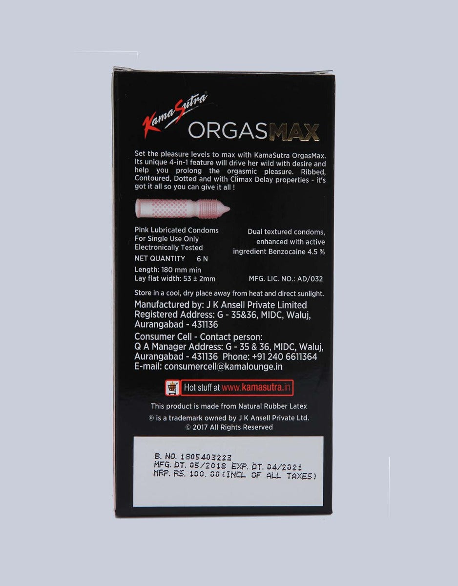 Kama Sutra OrgasMax Condoms
