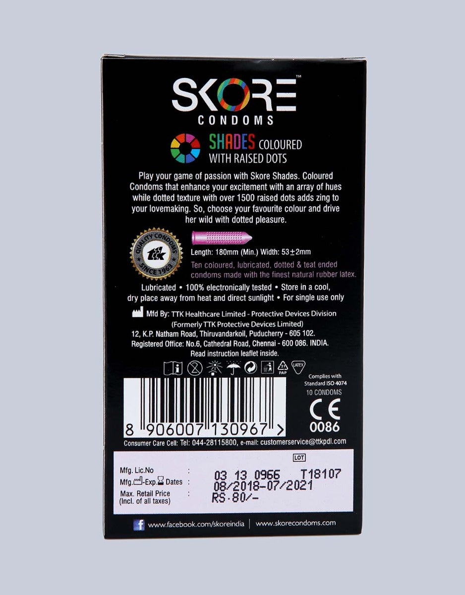 Skore Condoms Shades Flavour