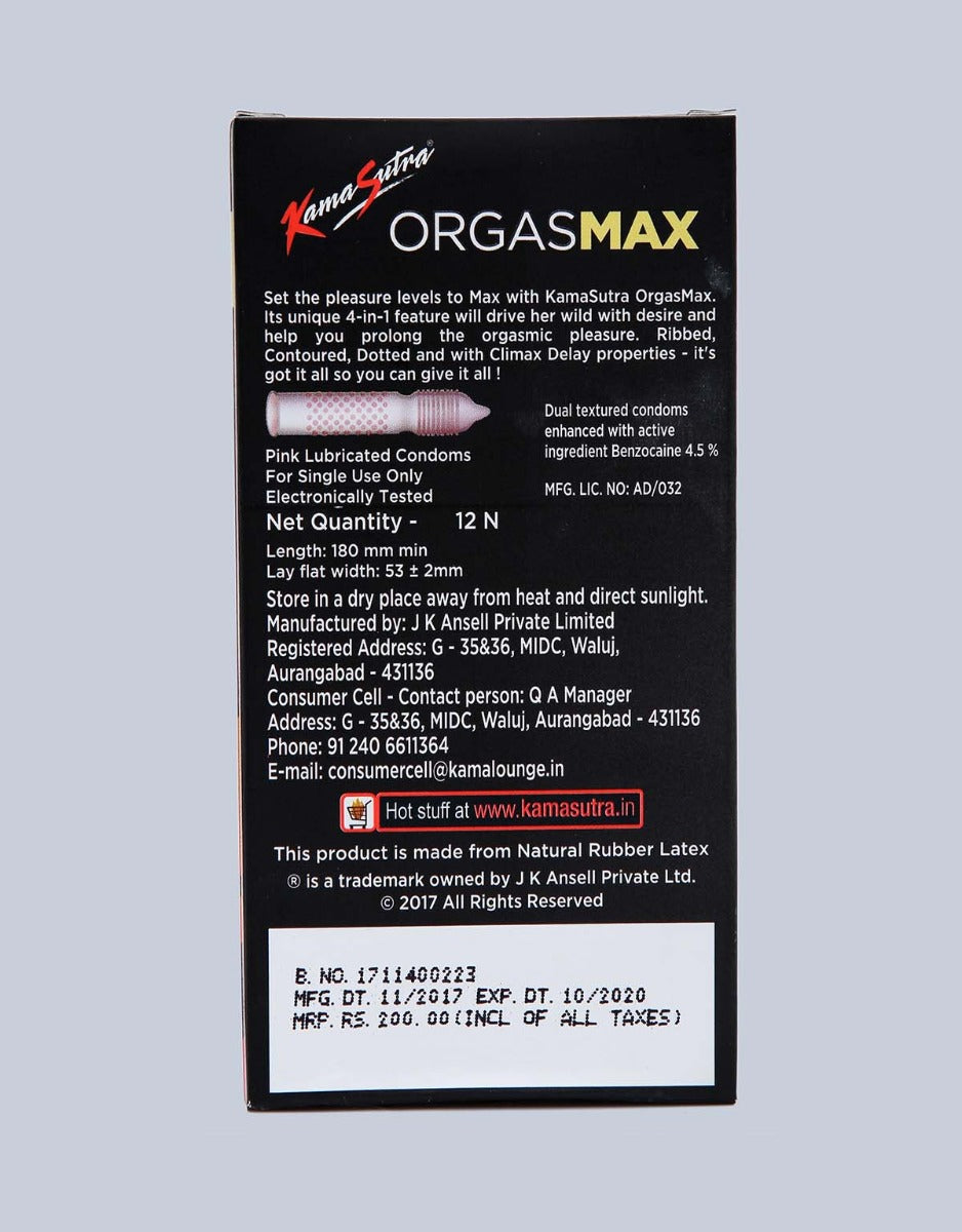 Kama Sutra OrgasMax Condoms