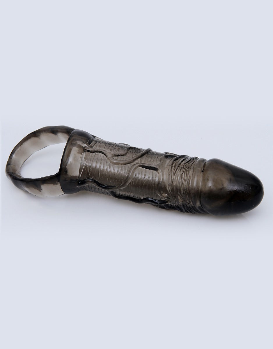 Black Reusable Penis Enhancer Sleeve