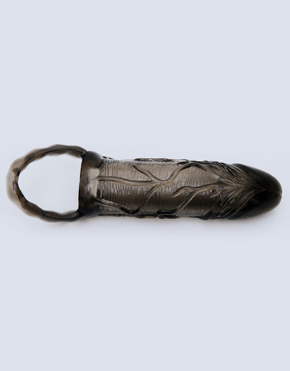 Black Reusable Penis Enhancer Sleeve