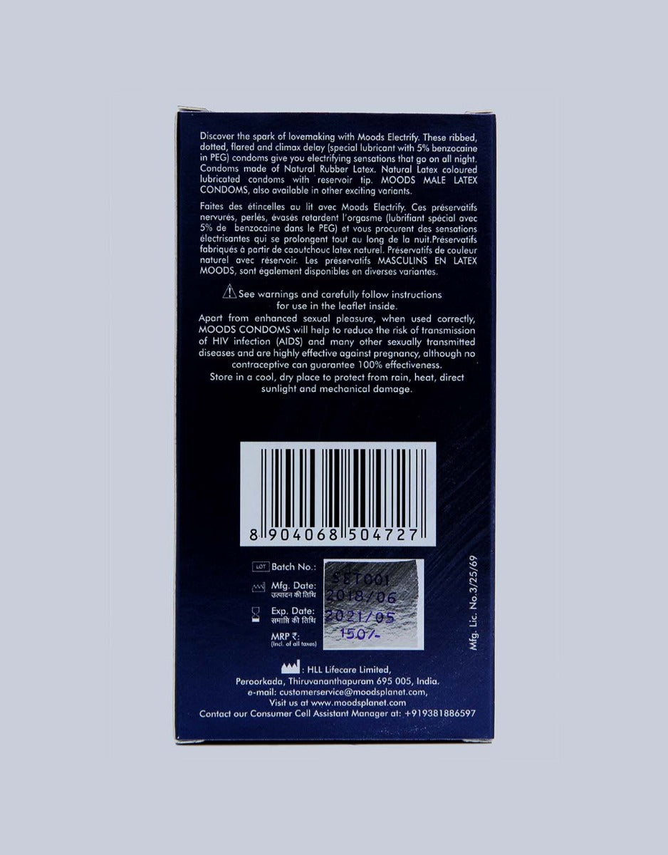 Moods Silver Electrify Condoms