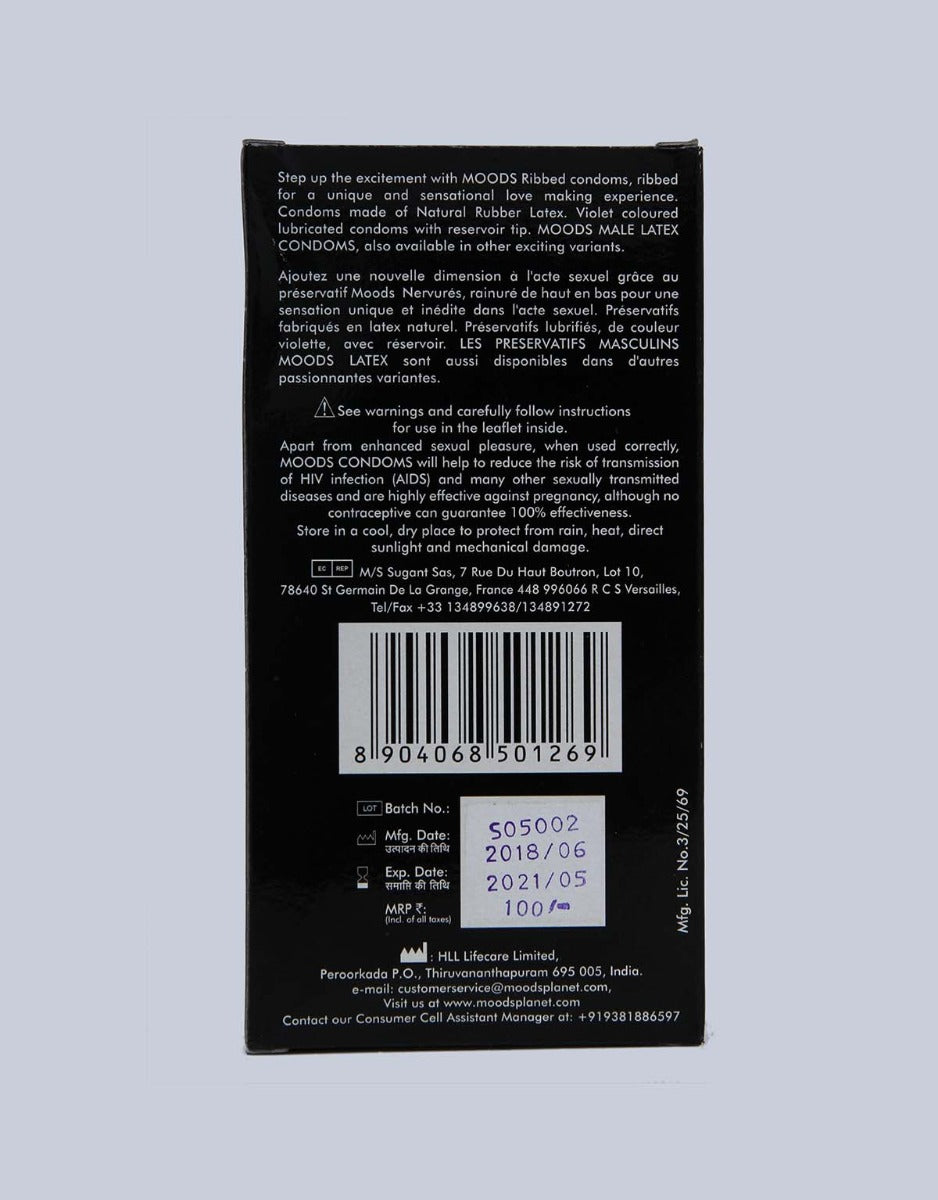 Moods Premium Ribbed Condoms