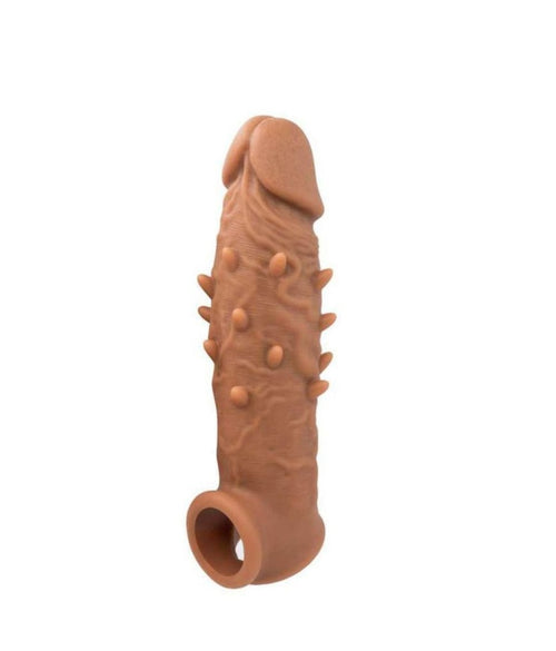 SK SKIN BROWN PENIS COVER DOUBLE HOLE COMFORT SLEEVE FOR MEN