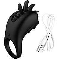 SK Ring Vibrator Cock Ring with 10 Rotation Modes for Men