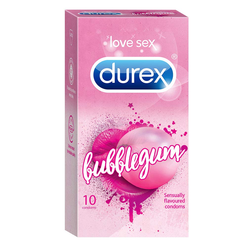 Durex Bubble-gum Flavoured Condoms For Men- 10s
