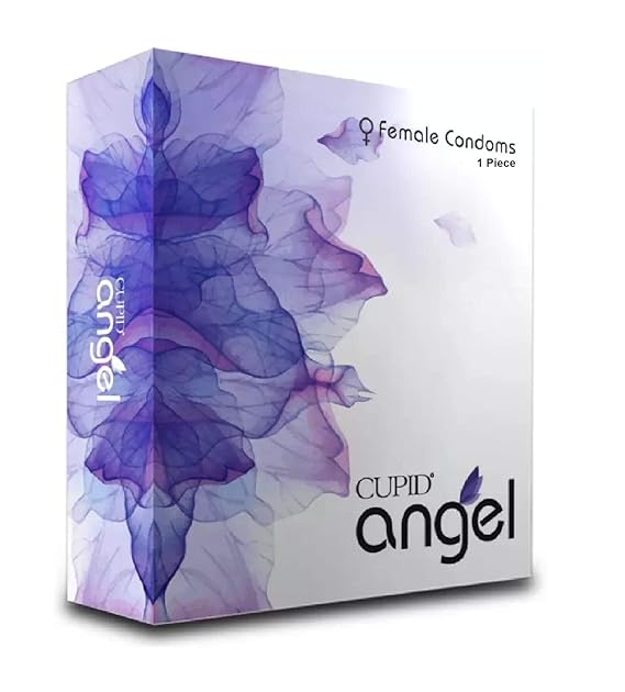 CUPID ANGEL 2 PCS FEMALE CONDOMS LAVENDER FLAVOUR