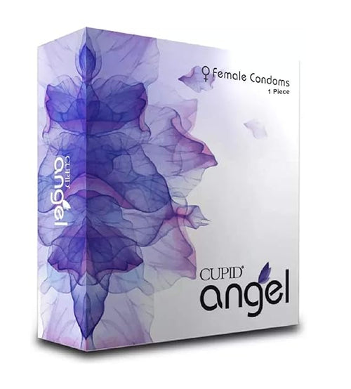 CUPID ANGEL 2 PCS FEMALE CONDOMS LAVENDER FLAVOUR