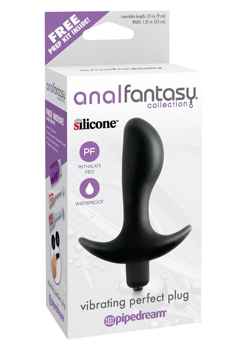 Pipedream - Anal Fantasy Collection Vibrating Perfect Butt Plug (Black)