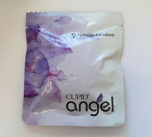 CUPID ANGEL 2 PCS FEMALE CONDOMS LAVENDER FLAVOUR