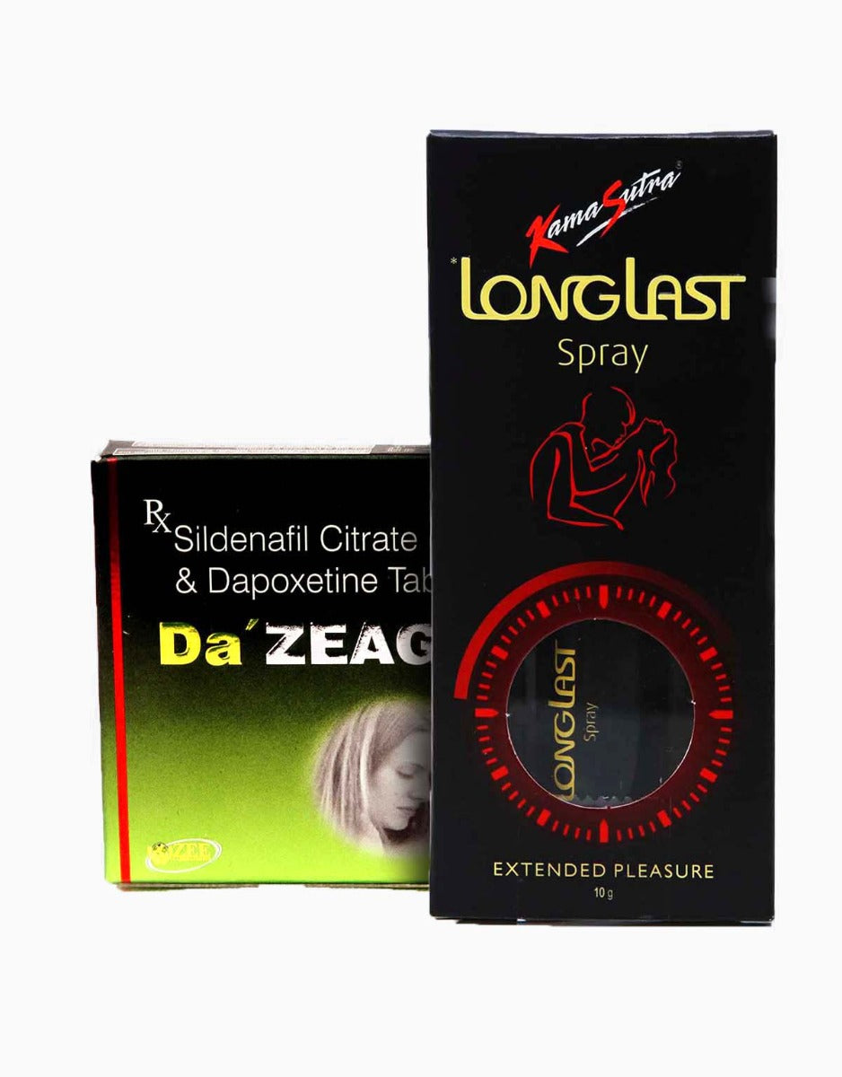 Da'Zeagra 4's tab and Kamasutra Longlast Spray