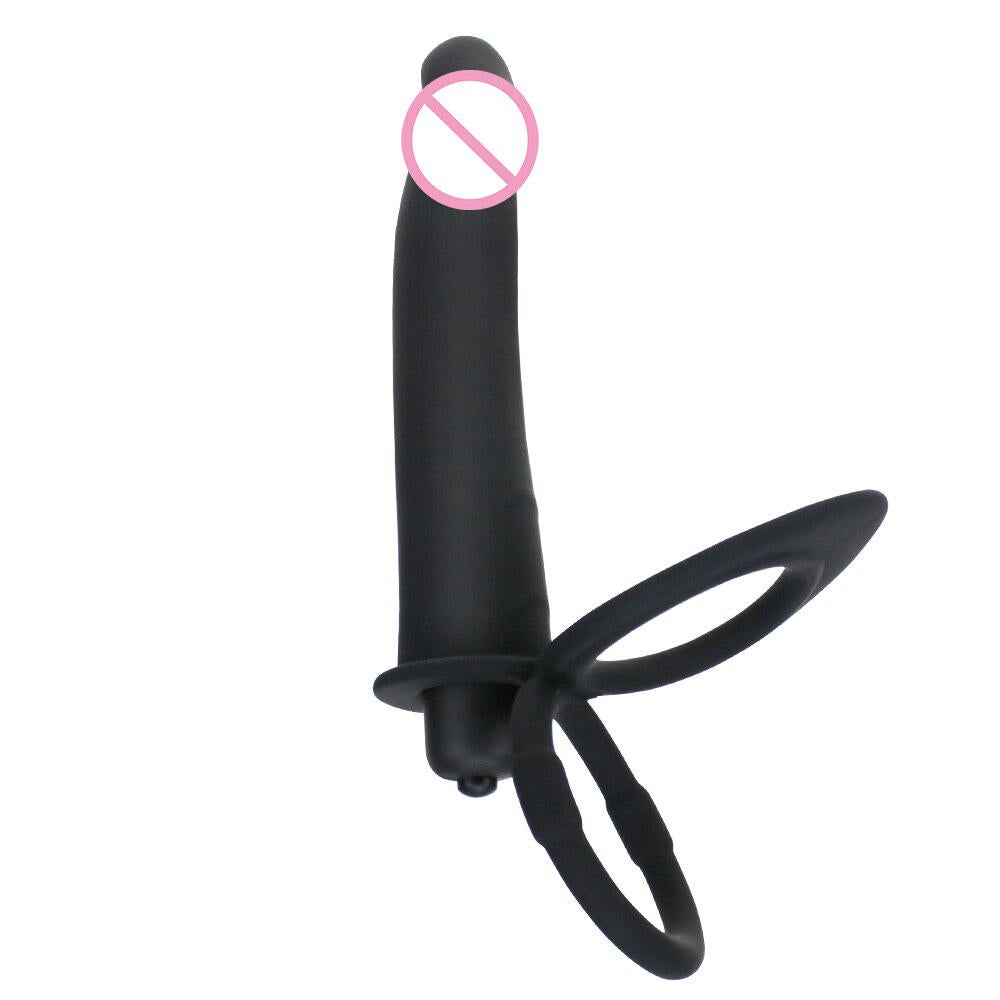 Silicone Double Penetration Penis Vibrator