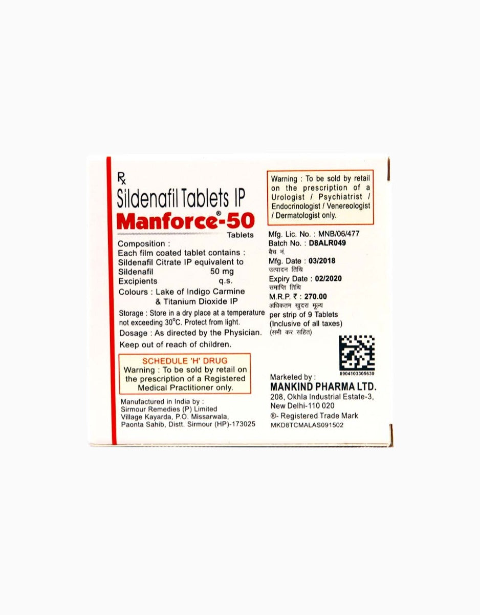 Manforce Sildenafil Citrate Pills