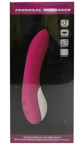 Sk 10 Function Curve Shape Silicone Personal Body Massager Pink