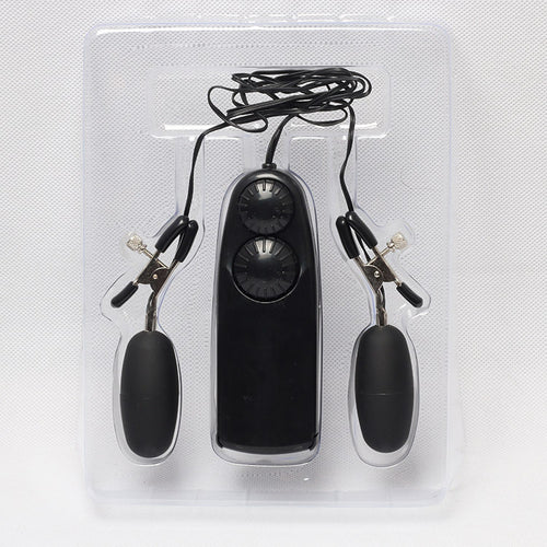 SK NIPPLE CLAMP WITH CLITORIS EGG VIBRATOR