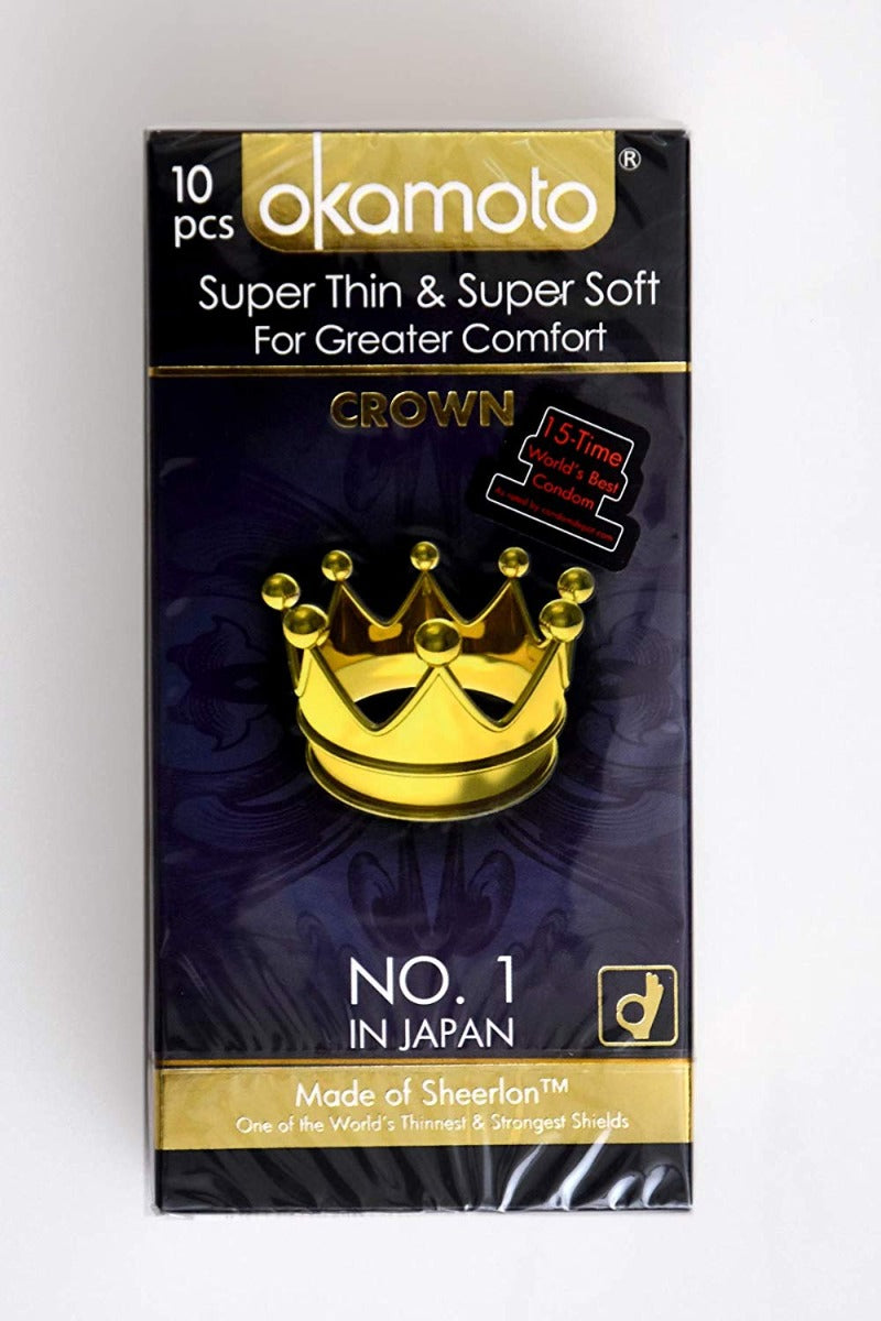 Okamoto Condoms For Men SUPER THIN & SOFT- CROWN 10'S Pack