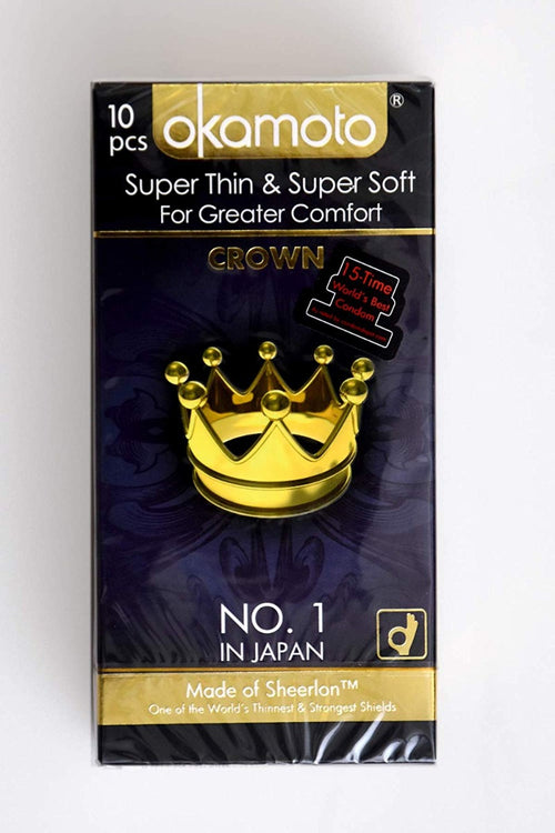 Okamoto Condoms For Men SUPER THIN & SOFT- CROWN 10'S Pack