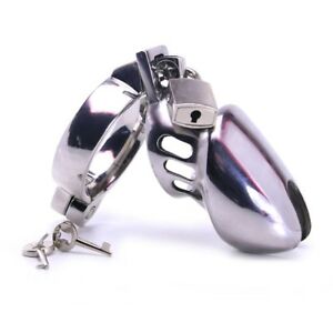 Male Penis Head Chastity Locking Device Restraint Metal