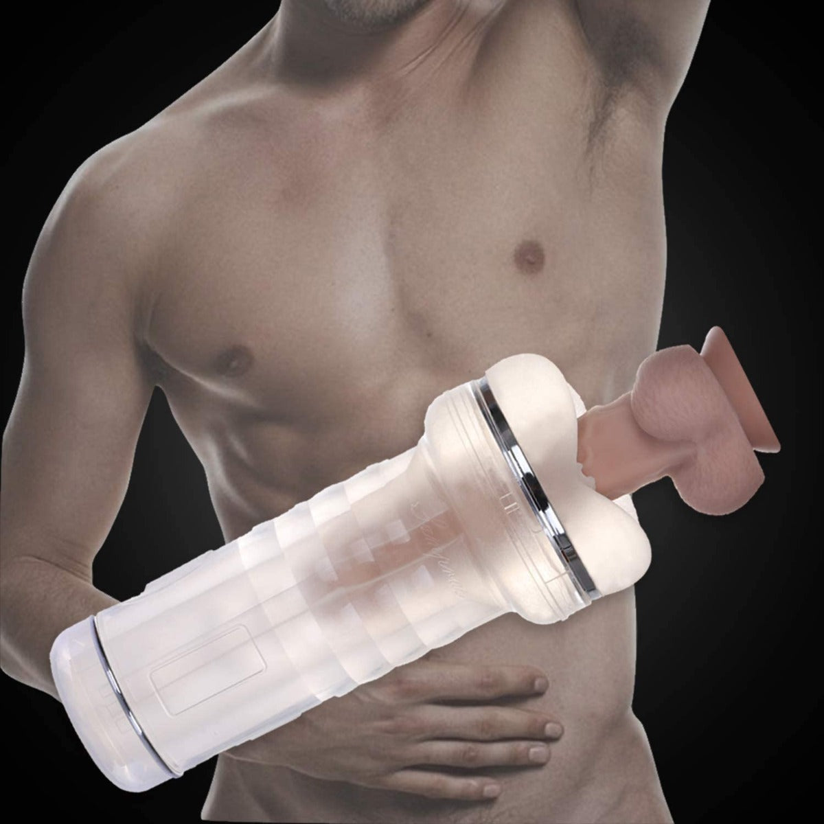 SENKART CRYSTAL MALE MASTURBATOR - TRANSPARENT PUSSY