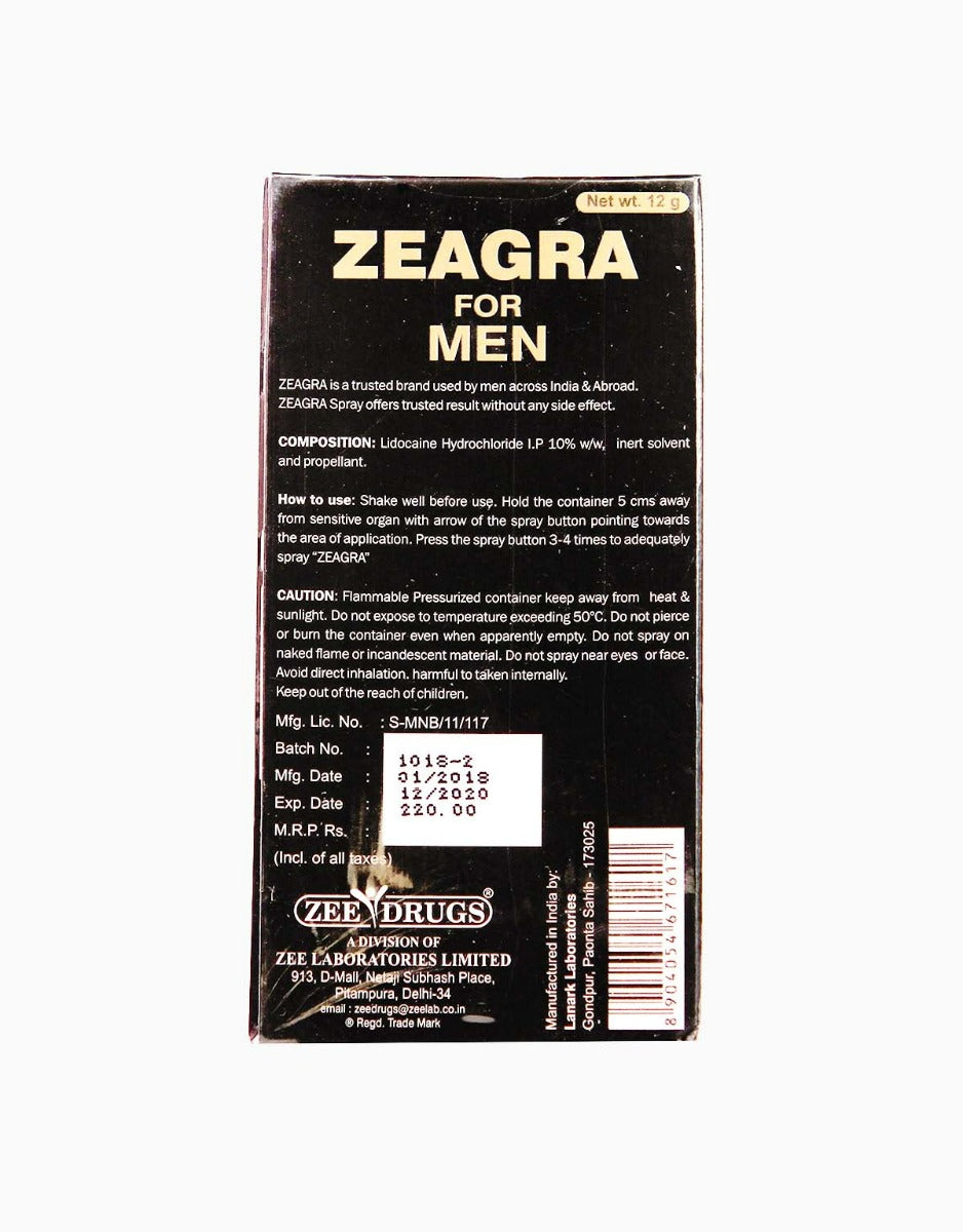 Zeagra Long Lasting Delay Spray